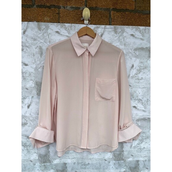TWP The New Morning After Silk Shirt in pale pink size XS/S - Picture 5 of 12